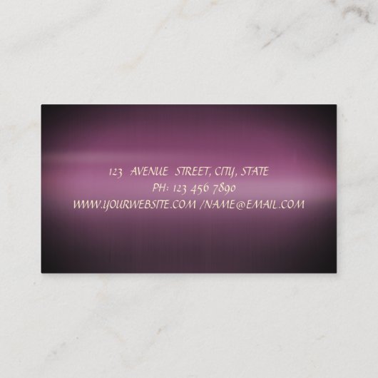 洗練さエレガントれたモダン、金ゴールドガラス 名刺 (裏面)