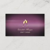 洗練さエレガントれたモダン、金ゴールドガラス 名刺 (正面)