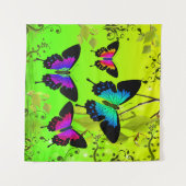 洗練さスタイリッシュれたエレガント蝶 タペストリー (正面(横))