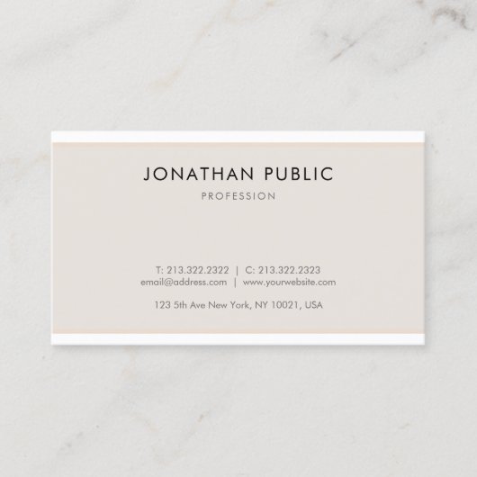 洗練さミニマルお洒落れた平野 名刺 (正面)