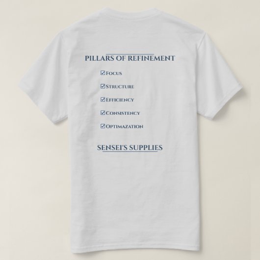 洗練の柱 Tシャツ (デザイン裏面)