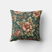 洗練イタリアンされた赤いバラとゴールデン葉 クッション (裏面)