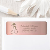 洗練エレガントされたグラマラス、猫住所 シール (インサイチュ)