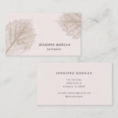 洗練エレガントされたゴールデンリーフ名刺 名刺 (正面/裏面)