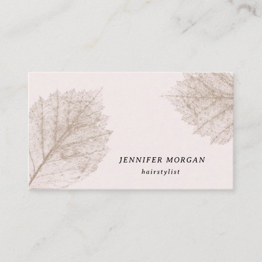 洗練エレガントされたゴールデンリーフ名刺 名刺 (正面)