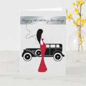 洗練エレガントされたシックハッピーバースデー カード (黄色い花)