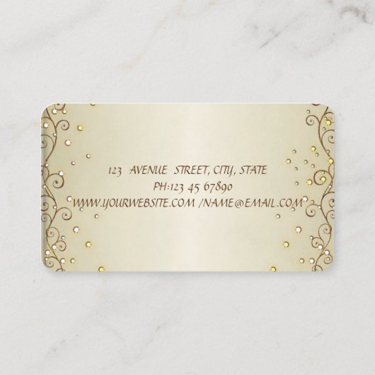 洗練エレガントされたスタイリッシュプロフェッショナル、ドレス 名刺 (裏面)