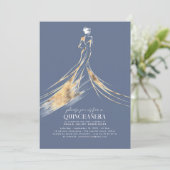 洗練エレガントされたダスティブルークインセアニラ 招待状 (スタンド正面)