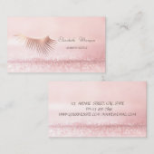 洗練エレガントされたピモダンンク《写真》ぼけ味の点滅 名刺 (正面/裏面)