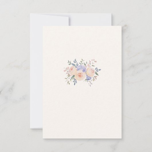 洗練エレガントされたフローラ結婚の サンキューカード (裏面)