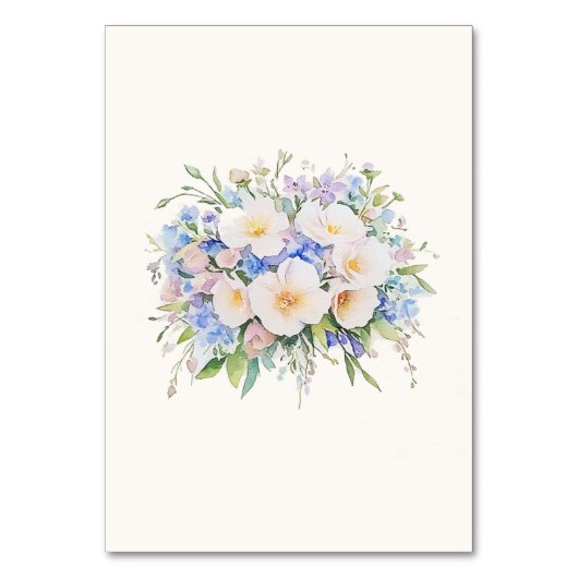 洗練エレガントされたフローラ結婚の テーブルナンバー (裏面)