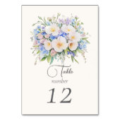 洗練エレガントされたフローラ結婚の テーブルナンバー (正面)