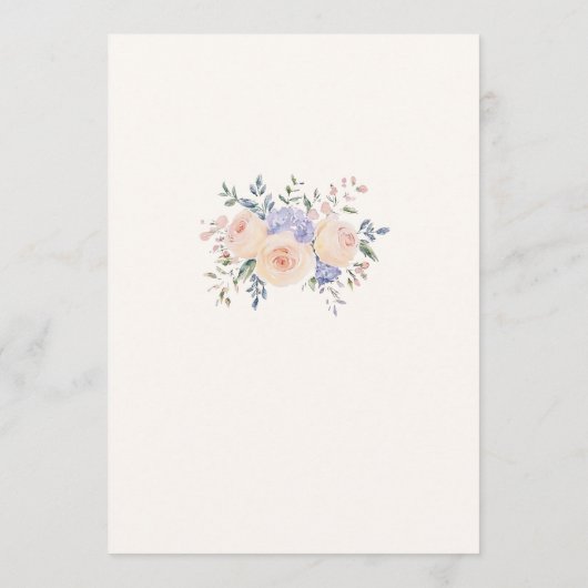 洗練エレガントされたフローラ結婚の メニュー (裏面)