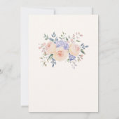 洗練エレガントされたフローラ結婚の 招待状 (裏面)