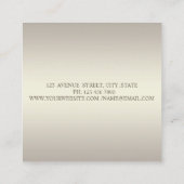 洗練エレガントされたモダングリッターフェイクフラッシュ スクエア名刺 (裏面)