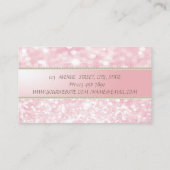 洗練エレガントされたモダングリッター《写真》ぼけ味、真珠 名刺 (裏面)