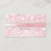 洗練エレガントされたモダングリッター《写真》ぼけ味、真珠 名刺 (正面)