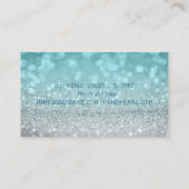 洗練エレガントされたモダンブルーグリッター《写真》ぼけ味 名刺 (裏面)