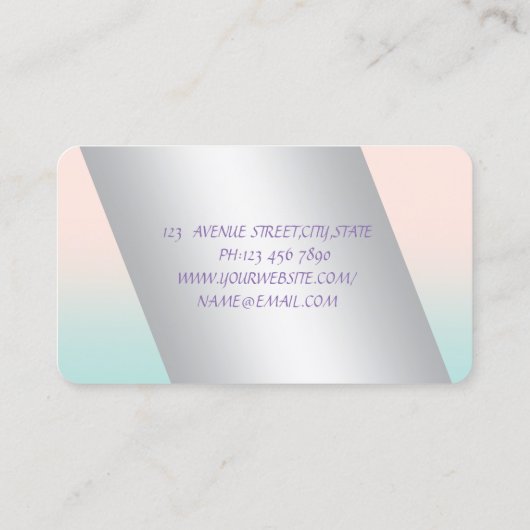 洗練エレガントされたモダンプロフェッショナル、ドレス 名刺 (裏面)