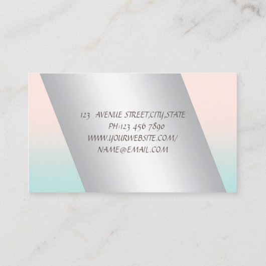 洗練エレガントされたモダンプロフェッショナル、唇 名刺 (裏面)