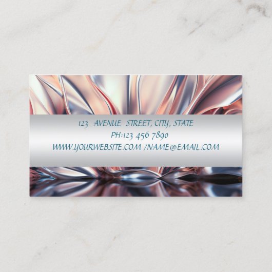 洗練エレガントされたモダンロータス、抽象芸術 名刺 (裏面)