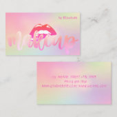 洗練エレガントされたモダン唇ホログラフィック 名刺 (正面/裏面)