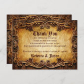 洗練エレガントされたヴィン感謝していテージ結婚式 ポストカード (正面/裏面)