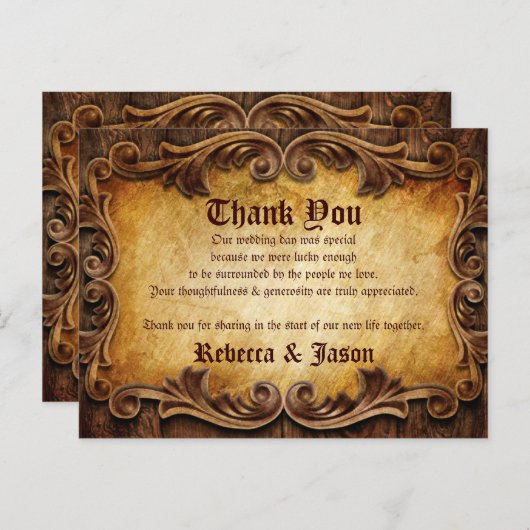 洗練エレガントされたヴィン感謝していテージ結婚式 ポストカード (正面/裏面)