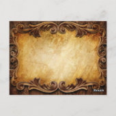 洗練エレガントされたヴィン感謝していテージ結婚式 ポストカード (裏面)