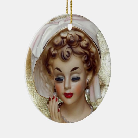 洗練エレガントされた女性用花瓶パムファンシー セラミックオーナメント (右)