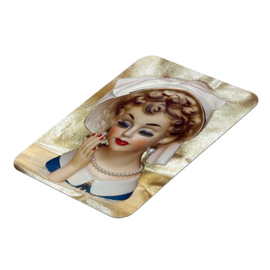 洗練エレガントされた女性用花瓶パムファンシー マグネット (左側)