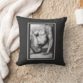 洗練エレガントされた男性ヌードア男らしートクール クッション (ブランケット)