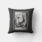 洗練エレガントされた男性ヌードア男らしートクール クッション (裏面)