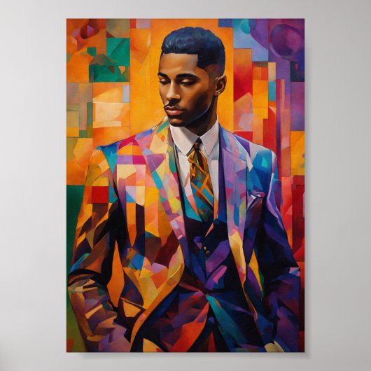 洗練エレガントされた紳士ハーレムルネッサンス ポスター (正面)