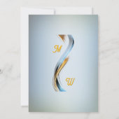 洗練エレガントされた高級ボタニカル結婚ズ セーブザデート (裏面)