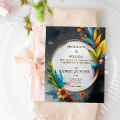 洗練エレガントされた高級ボタニカル結婚ズ 招待状