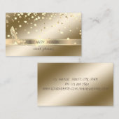 洗練エレガントされた，,金ゴールド紙吹雪,ハイヒール 名刺 (正面/裏面)