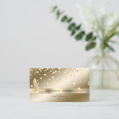 洗練エレガントされた，,金ゴールド紙吹雪,ハイヒール 名刺 (スタンド正面)