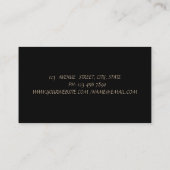 洗練エレガントさモダンれたガラス 名刺 (裏面)