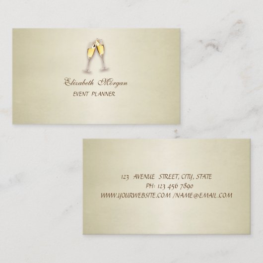 洗練エレガントさモダンれたガラス 名刺 (正面/裏面)