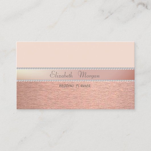 洗練エレガントさモダンれた真珠 名刺 (正面)