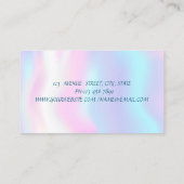 洗練エレガントさモダンれた,ロータス,ホログラフィック 名刺 (裏面)