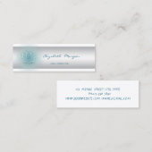 洗練エレガントモダン白,ロータス スキニー名刺 (正面/裏面)