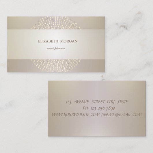 洗練エレガントモダン,ドット,ストライプの 名刺 (正面/裏面)