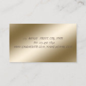 洗練エレガント,金ゴールド紙吹雪,バラ 名刺 (裏面)