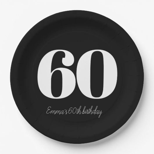 洗練パーソナライズされたされた誕生日 ペーパープレート (正面)