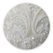 洗練ファンシーされたシークズパールホワイトレース セラミックノブ (正面)