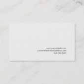 洗練モダンされたはっきりしたフォントブラック 名刺 (裏面)