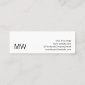 洗練モダンされたピンク スキニー名刺 (裏面)