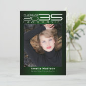 洗練モダンされた未来的な写真卒業 案内状 (スタンド正面)